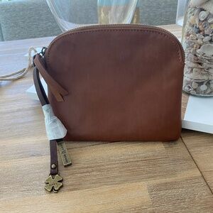 NWOT Lucky Brand Brown Leather Pouch